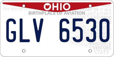 OH license plate GLV6530