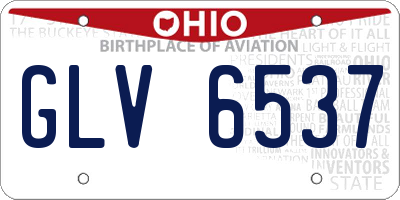 OH license plate GLV6537