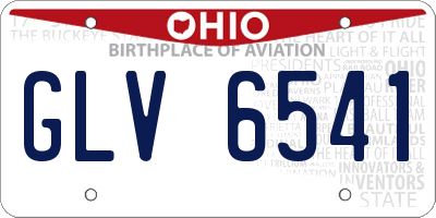OH license plate GLV6541