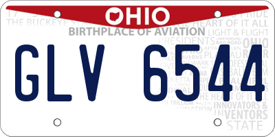 OH license plate GLV6544