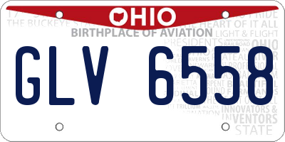 OH license plate GLV6558