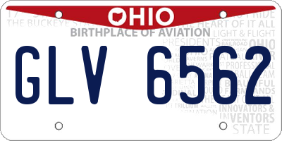 OH license plate GLV6562