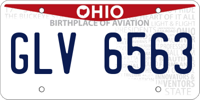 OH license plate GLV6563
