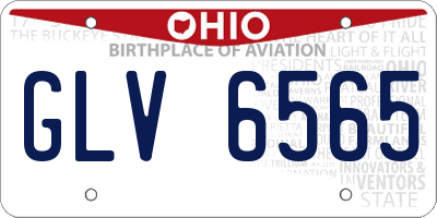 OH license plate GLV6565