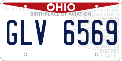 OH license plate GLV6569