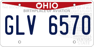 OH license plate GLV6570