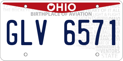 OH license plate GLV6571