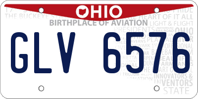 OH license plate GLV6576