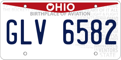 OH license plate GLV6582
