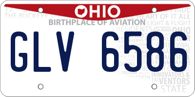 OH license plate GLV6586