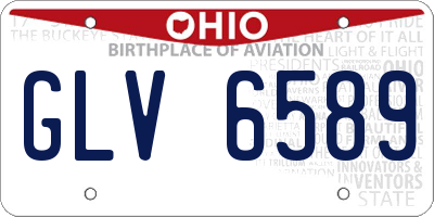 OH license plate GLV6589