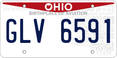 OH license plate GLV6591