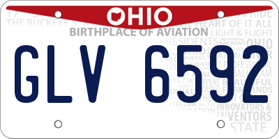 OH license plate GLV6592