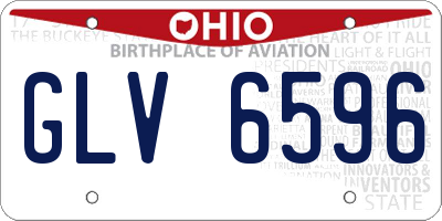 OH license plate GLV6596