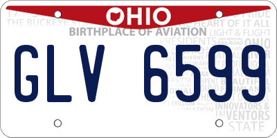 OH license plate GLV6599