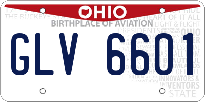 OH license plate GLV6601
