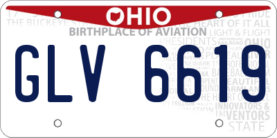OH license plate GLV6619