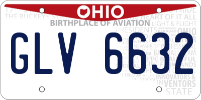 OH license plate GLV6632