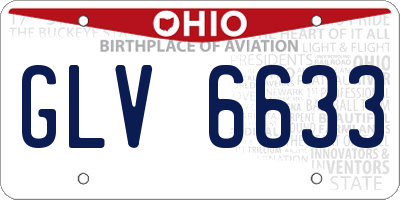 OH license plate GLV6633