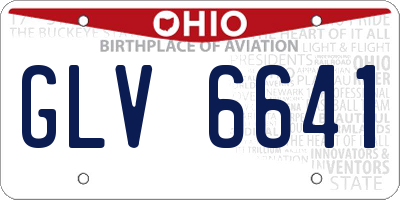 OH license plate GLV6641