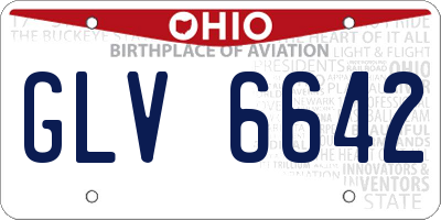 OH license plate GLV6642