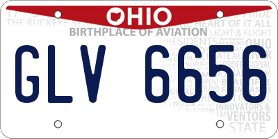 OH license plate GLV6656