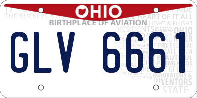 OH license plate GLV6661