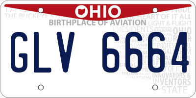 OH license plate GLV6664