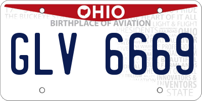 OH license plate GLV6669