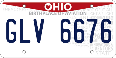 OH license plate GLV6676