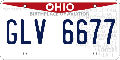 OH license plate GLV6677