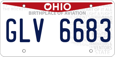 OH license plate GLV6683
