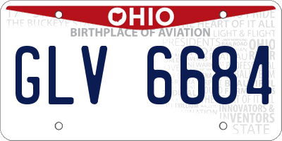 OH license plate GLV6684