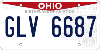 OH license plate GLV6687
