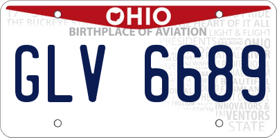 OH license plate GLV6689
