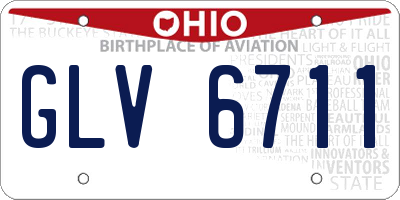 OH license plate GLV6711