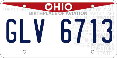OH license plate GLV6713