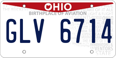 OH license plate GLV6714