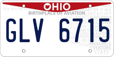 OH license plate GLV6715