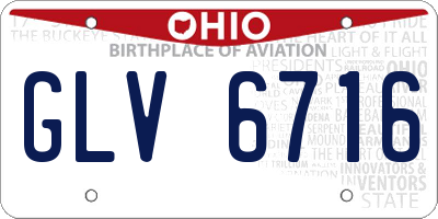OH license plate GLV6716