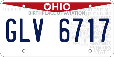 OH license plate GLV6717