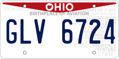 OH license plate GLV6724