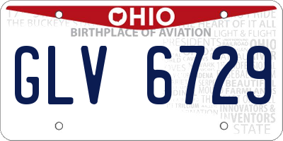 OH license plate GLV6729