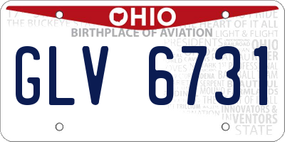 OH license plate GLV6731