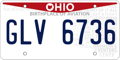 OH license plate GLV6736