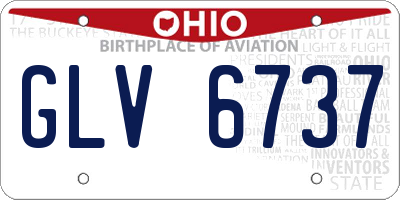 OH license plate GLV6737