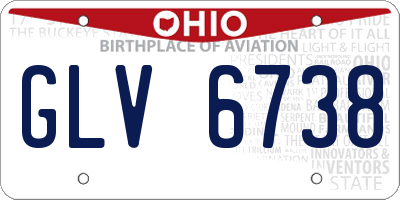 OH license plate GLV6738