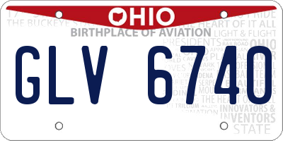 OH license plate GLV6740
