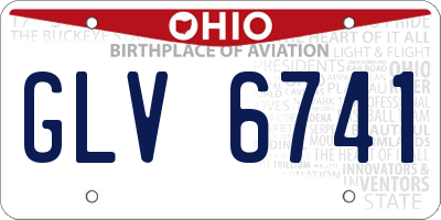 OH license plate GLV6741