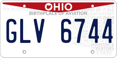 OH license plate GLV6744